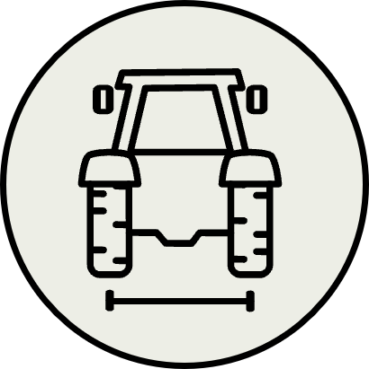 Icon Spurbreite bei Traktor